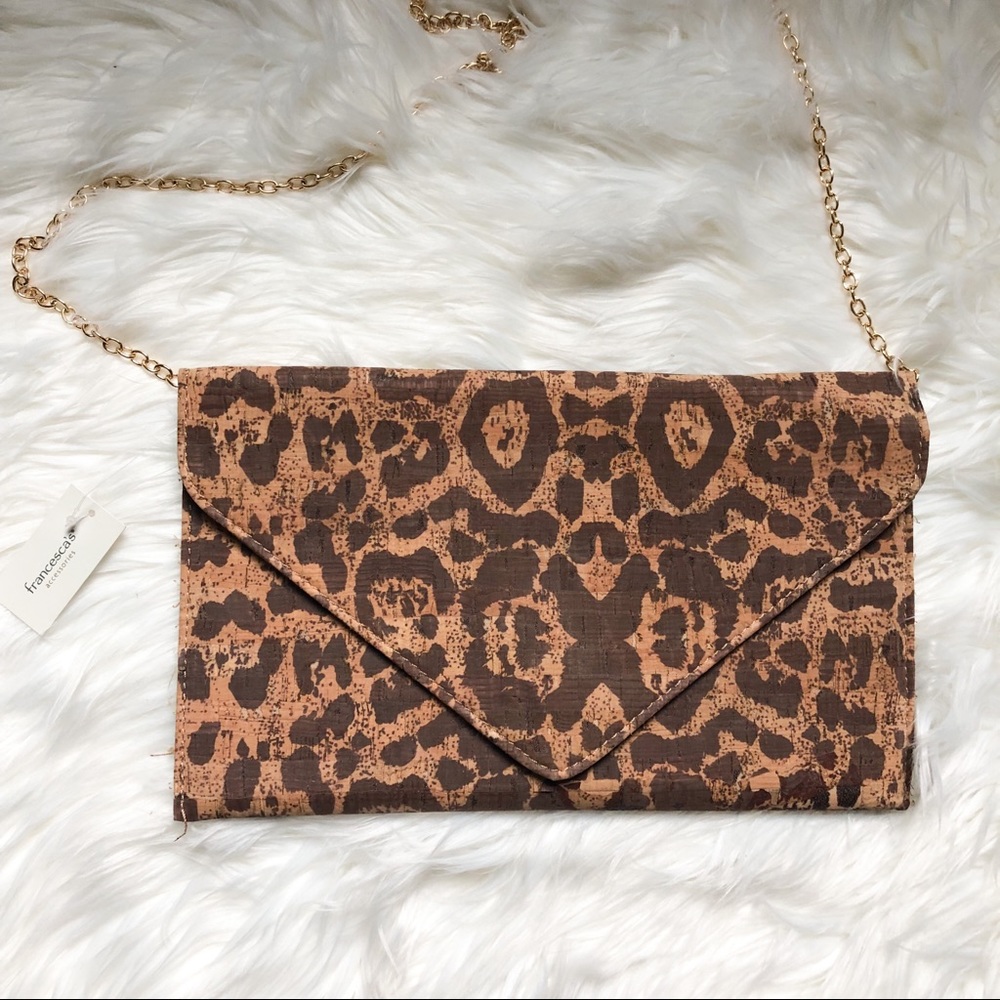 Leopard Print Envelope Clutch